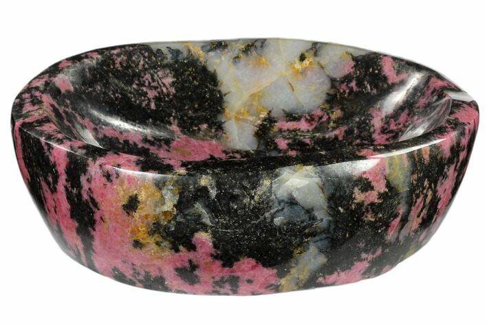 Polished Rhodonite Bowl - Madagascar #117978